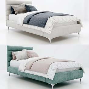 现代单人床3D模型下载